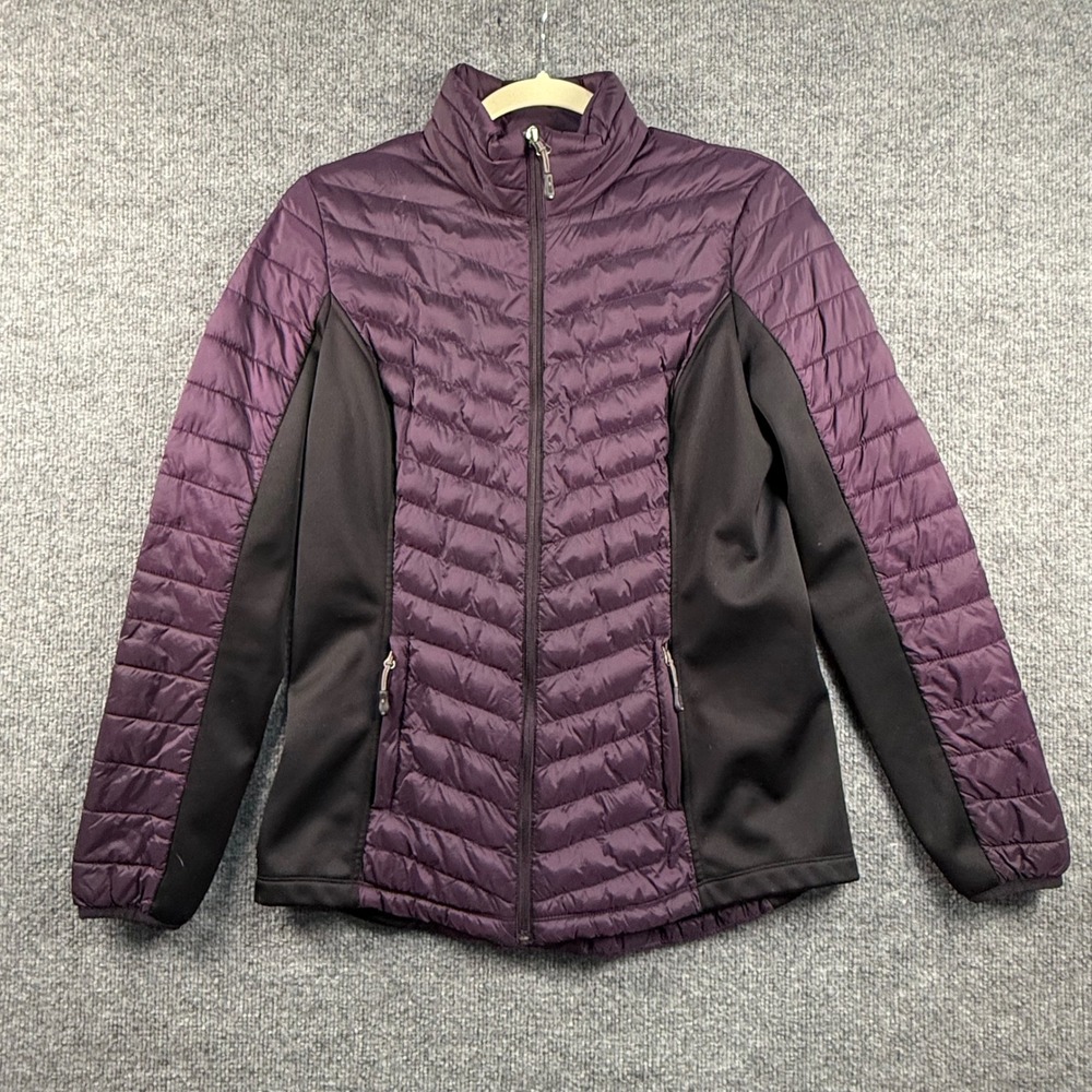 32 Degrees Heat S Mixed Media Puffer Jacket Packable Purple Gorpcore Lightweight